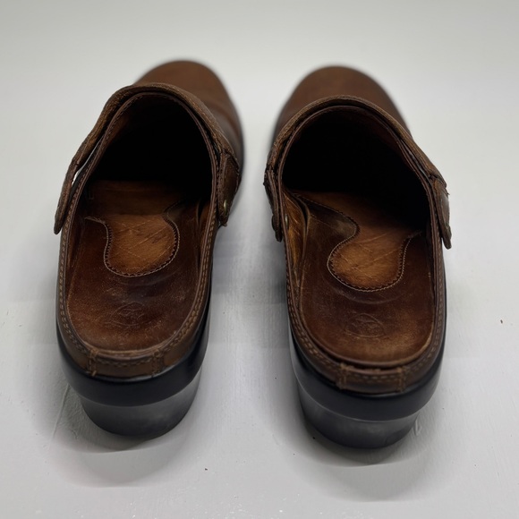 Ariat Brown Leather Clogs Mule Slip On Shoes Women’s 8.5 EU 39.5 - Picture 7 of 14